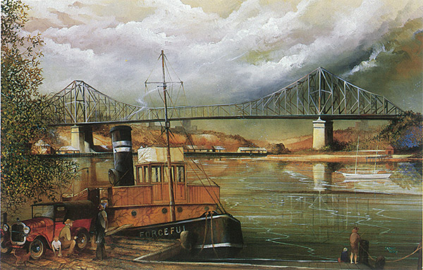 Forceful on the River Maynard Waters Print